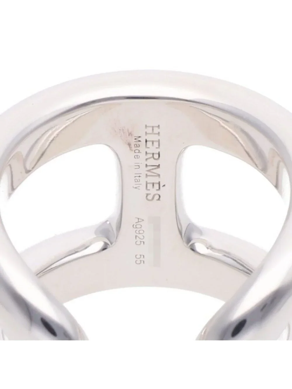 Hermes Osmose GM Silver Ring